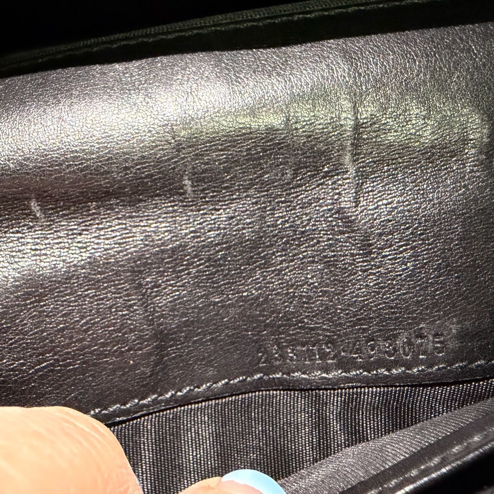 Authentic Gucci Black Leather Embossed Wallet wit… - image 6